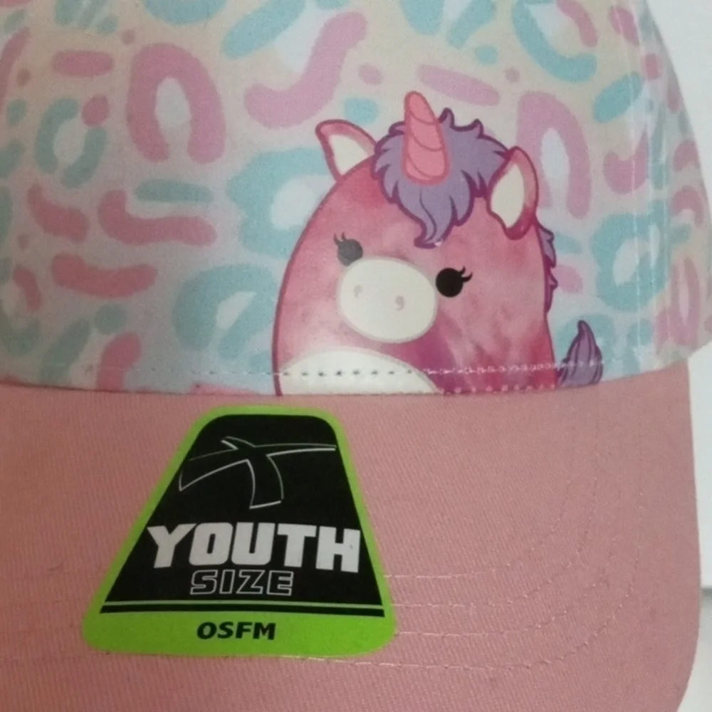 Original Squishmallows Youth Cap Pink Adjustable Fit